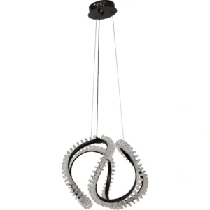 علاقة مودرن سوداء بثلاثة مصابيح (55 واط)