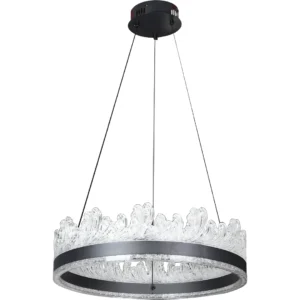 مصباح معلق مودرن أسود — 55 واط، 3 أوضاع إضاءة، قطر 400 ملم