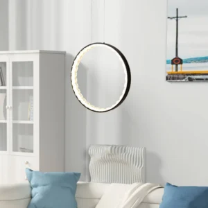 نجفة مودرن سوداء بثلاث لمبات 55 واط وقطر 40 سم