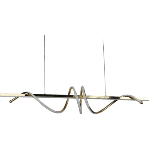 نجفة مودرن ذهبية بثلاثة مصابيح — 55 واط