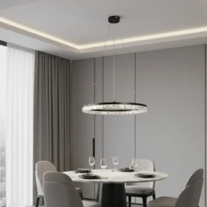 تعليقة مودرن سوداء بثلاثة مصابيح — 55 واط، مقاس 600 مم