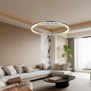 نجف مودرن فضي بثلاث إضاءات 55 واط مقاس 80 سم