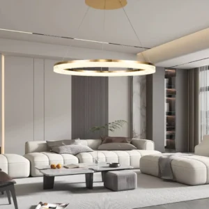 نجف مودرن ذهبي بثلاث إضاءات 55 واط - مقاس 80 سم