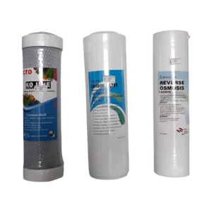 طقم فلاتر صيانة لمدة 6 أشهر لأجهزة تحلية المياه (10 بوصة، 3 مراحل)