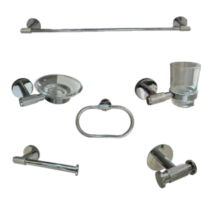 طقم اكسسوارات حمام 6 قطع كروم — اوريسا موديل 705