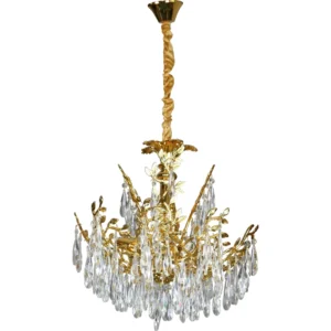 ثريا معلقة مودرن باللون الذهبي - 6 لمبات E14