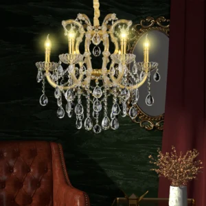 نجف شمعدان 6 لمبات E14 — ارتفاع 59 سم، قطر 63 سم