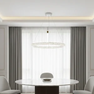 نجف مودرن أبيض بقطر 60 سم — 3 إضاءات، 85 واط