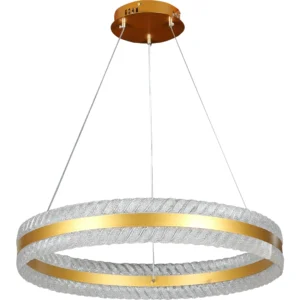 نجفة معلقة مودرن 60 سم - ذهبي، 3 مصابيح، 85 واط