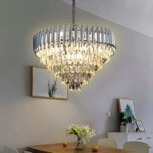 نجفة مودرن فضية بقطر 60 سم لمصباح E14