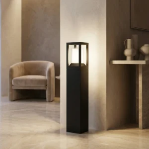 فانوس بولارد خارجي للحديقة — طول 60 سم، لمبة بقاعدة E27