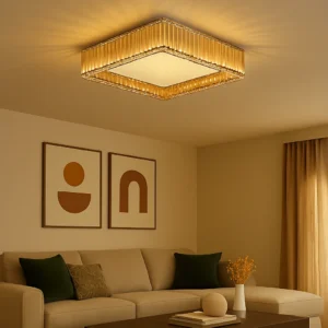 نجف مودرن فضي ثلاثي الإنارة 600×600 مم، 95 واط