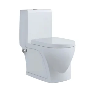 French toilet No. 624 — White, suitable size for home use, white finish