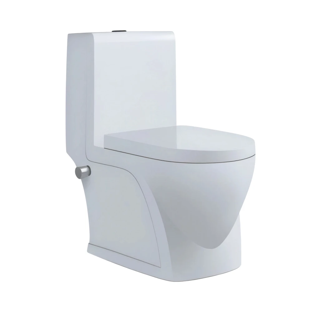 French toilet No. 624 — White, suitable size for home use, white finish