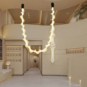 نجف مودرن باللون الأسود — إضاءة صفراء 65 واط