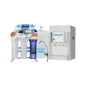 نظام تنقية مياه تايواني 7 مراحل مع قاعدة ومقياس ضغط ومبرد — مياه شرب نقية للمنازل والمكاتب