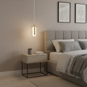 Modern gold chandelier with three lights — 7 watts (single)