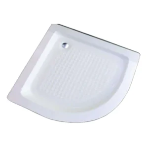 قاعدة دش زاوية من الأكريليك — نور — 70×70 سم — أبيض