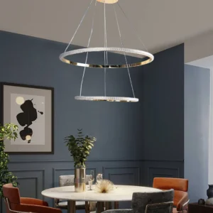 ثريا معلقة مودرن ذهبية بثلاثة مصابيح — 75 واط