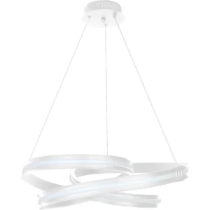 نجفة معلقة مودرن باللون الأبيض بثلاث مستويات إضاءة — 75 واط