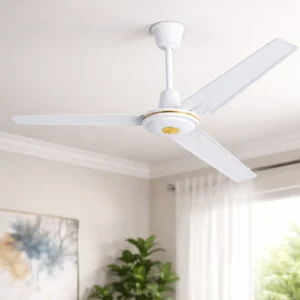 مروحة سقف حديدية ثلاث ريش — أبيض 75 واط