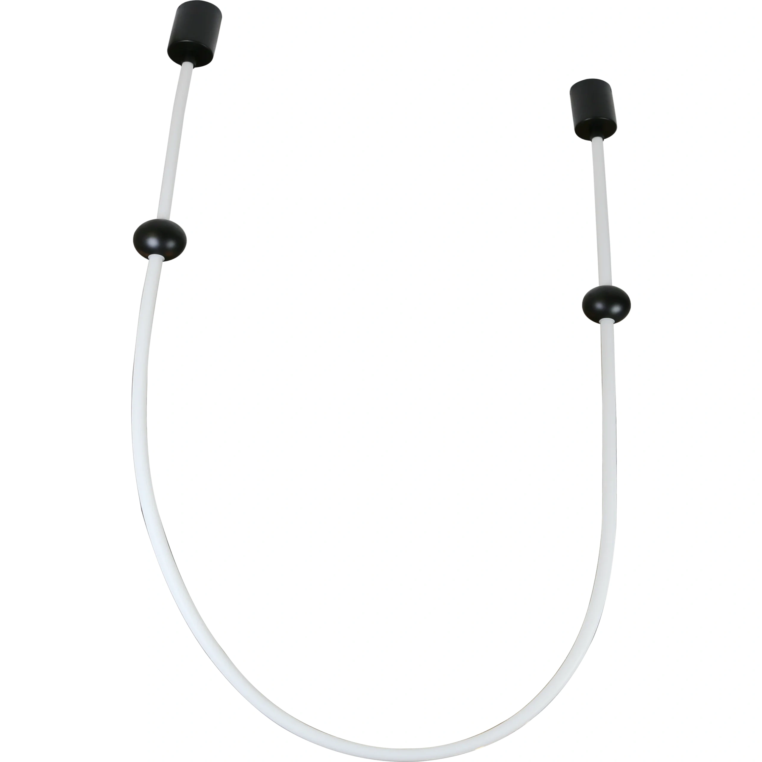 Modern black pendant lamp — yellow light, 75 watts