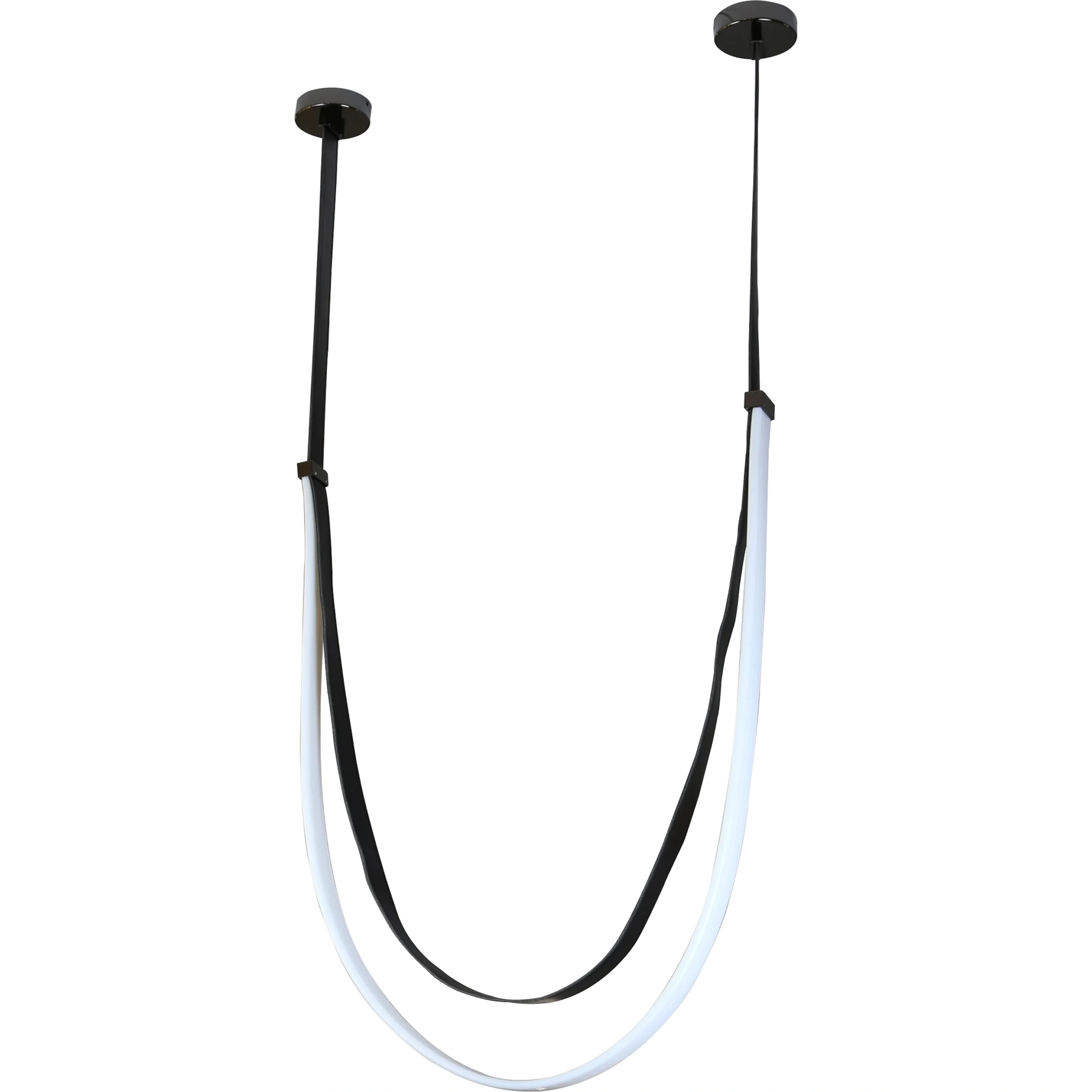 مصباح معلق مودرن أسود بإضاءة صفراء 75 واط