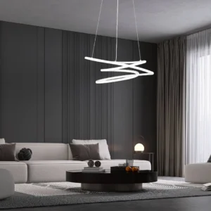 مصباح معلق مودرن أبيض — 75 واط بثلاثة أوضاع إضاءة