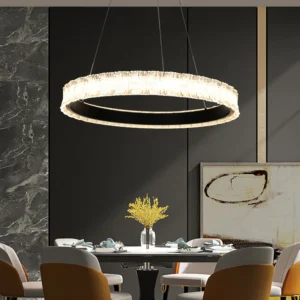 نجف مودرن أسود بثلاث إضاءات 75 واط قطر 60 سم