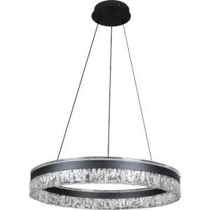 علاقي مودرن أسود ثلاثي الإضاءة 75 واط مقاس 600 مم