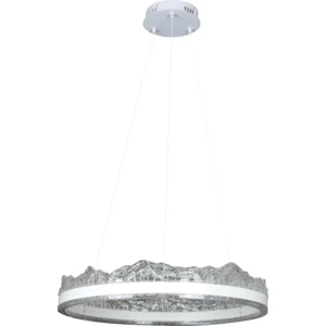 إضاءة معلّقة مودرن بيضاء ثلاثية — 75 واط، مقاس 600 ملم