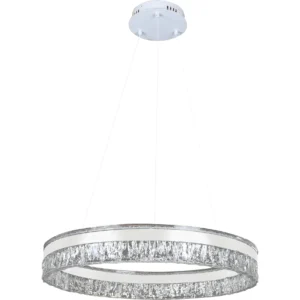 إضاءة معلقة مودرن أبيض — 75 واط — مقاس 600 مم — 3 أوضاع إضاءة