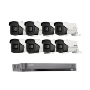 باقة كاميرات مراقبة 8 وحدات 5 ميجا HD مع ملحقات ونظام أمني متكامل ورؤية ليلية
