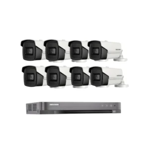 حزمة 8 كاميرات مراقبة مع ملحقاتها بدقة 8 ميجابكسل (4K) مع رؤية ليلية ونظام DVR متكامل