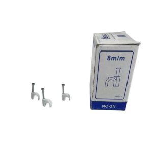 مشبك أبيض 8 مم