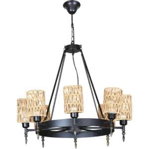 ثريا معلقة مودرن سوداء (8 × E27)