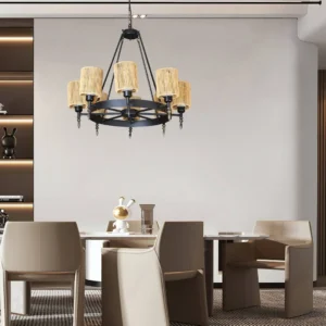 نجفة معلقة مودرن سوداء لمصابيح 8×E27