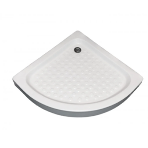 قاعدة دش زاوية أكريليك 80×80 سم — أبيض