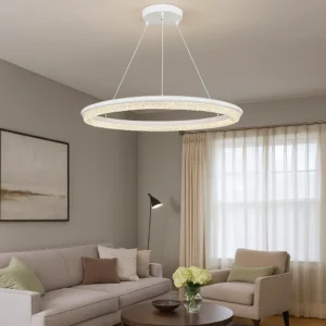 نجف مودرن أبيض بقطر 800 مم - 115 واط - بثلاثة أوضاع إضاءة