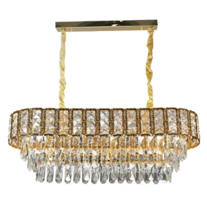 علاقي مودرن ذهبي بمقاس 800×300 ملم ويتسع لـ10 لمبات E14