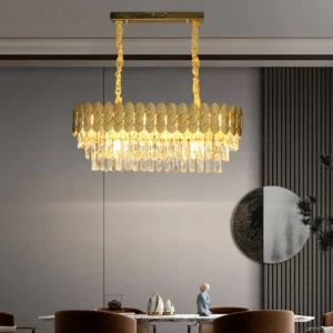 نجفة مودرن ذهبية 800×300 مم — 10 لمبات E14