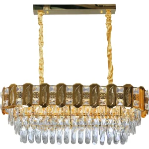 ثريا معلقة مودرن ذهبية بمقاس 800×300 مم (10 قواعد E14)