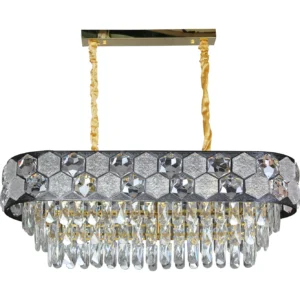 ثريا معلقة مودرن ذهبي وأسود 800×300 مم - 10 لمبات E14