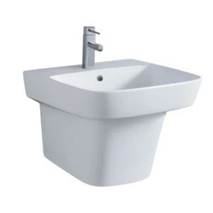 Tattoo 812 wall-hung washbasin in white — wall-mounted and practical design