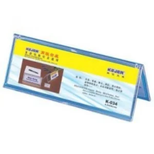 Double-sided triangular acrylic desktop advertising holder — 85 x 250 mm