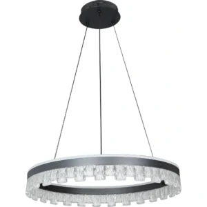 إضاءة معلقة مودرن أسود 85 واط — 3 أوضاع إضاءة، مقاس 600 ملم