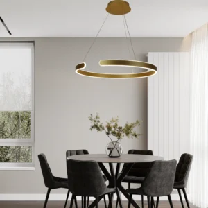 نجف مودرن ذهبي ثلاثي الإضاءات 85 واط - قطر 60 سم