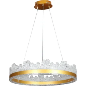 علاقي مودرن ذهبي بثلاثة أوضاع إضاءة، 85 واط، مقاس 600 ملم