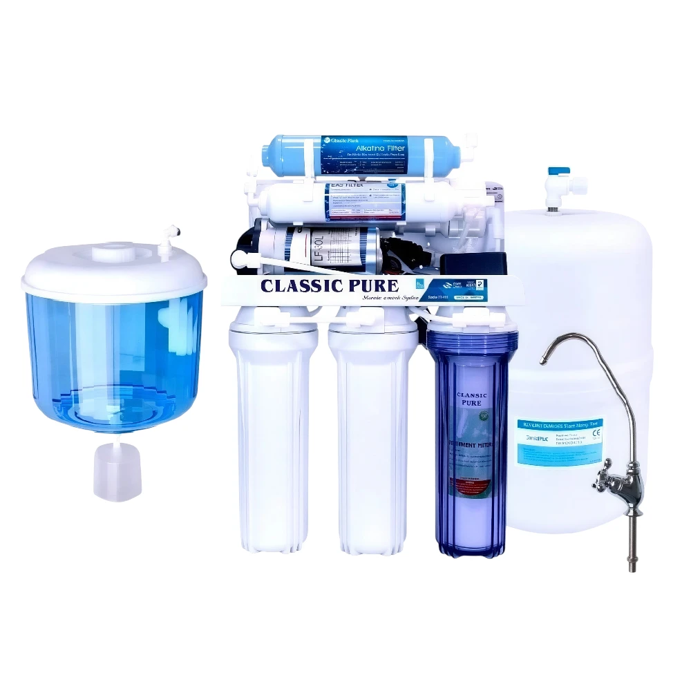 جهاز تحلية مياه 9 مراحل (تايواني) بمعالج أمريكي وقارورة مبردة | تنقية متقدمة لمياه شرب منزلية