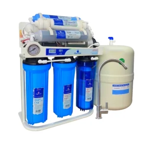 فلتر مياه فيتنامي 9 مراحل مع قاعدة ومقياس ضغط — تقنية أمريكية لمياه شرب معدنية